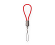Sleutelhanger met USB-C-oplaadkabel en gegevensoverdracht kleur rood
