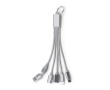 7-in-1-multilaadkabel van gerecycled aluminium kleur zilver