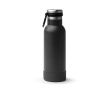 Fles van gerecycled roestvrij staal met openingsknop 480 ml kleur zwart
