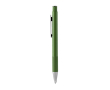 Pen van gerecycled aluminium met matte afwerking en blauwe inkt kleur donkergroen