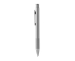 Pen van gerecycled aluminium met matte afwerking en blauwe inkt kleur zilver