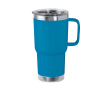Dubbelwandige RVS beker met stevig handvat 600ml kleur lichtblauw