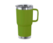 Dubbelwandige RVS beker met stevig handvat 600ml kleur lichtgroen