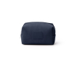 Corduroy toilettas met patch van synthetisch leer en ritssluiting kleur marineblauw