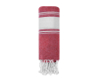 Katoenen handdoek pareo met details aan beide uiteinden 180g/m2 kleur rood