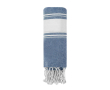 Katoenen handdoek pareo met details aan beide uiteinden 180g/m2 kleur marineblauw