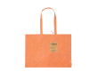 Tas van 100% gerecycled katoen met lange handvaten, 220 g/m2 kleur oranje