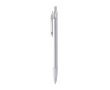 Aluminium balpen met doorschijnende details en blauwe inkt kleur wit