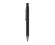 Drukpen van gerecycled aluminium met rubber coating, blauwe inkt kleur zwart