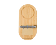 Draadloze bamboe oplader met kalender en telefoonhouder 15W kleur hout