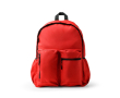 Laptoprugzak van gerecycled kunststof met gevoerde rugzijde 17'' kleur rood