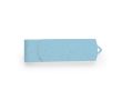 USB-stick in verschillende kleuren met bijpassende draaibare clip kleur blauw