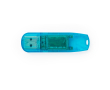 USB-stick van stevig, doorschijnend ABS met afsluitdop kleur blauw