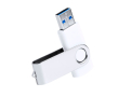 USB met metalen draaiclip en witte behuizing kleur wit