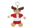 Knuffel sleutelhanger in de vorm van een rendier, personaliseerbaar kleur rood