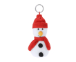 Knuffel sleutelhanger in de vorm van een sneeuwpop, personaliseerbaar kleur rood