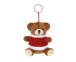 Knuffel sleutelhanger in de vorm van een beer, personaliseerbaar kleur rood