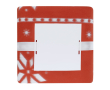 RPET fleece deken met kerstontwerp 130x160 cm kleur rood
