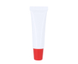 Lippenbalsem in crèmeformaat in witte tube met gekleurde dop SPF15 kleur rood