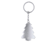 Kerstsleutelhanger van gerecycled aluminium in de vorm van een boom kleur zilver