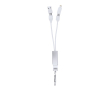 Recycled aluminium USB-hub met telefoonhouder en karabijnhaak kleur zilver