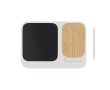 Telefoonhouder met draadloze oplader en digitaal whiteboard kleur naturel