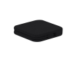 Vierkante powerbank van ABS met type C aansluiting 1.200 mAh kleur zwart