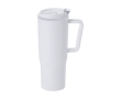 Thermosbeker van gerecycled PP met ergonomische handgreep 800ml kleur wit