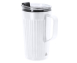 Thermosmok van gerecycled roestvrij staal met zijhandgreep 350ml kleur wit