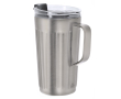 Thermosmok van gerecycled roestvrij staal met zijhandgreep 350ml kleur zilver