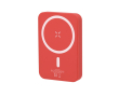 Powerbank voor mobiele telefoons met magnetische Magsafe-5.000 mAh kleur rood
