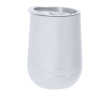 Take away mok met dubbele wand, ronde basis en deksel 320ml kleur wit