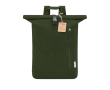 Roll-top rugzak van 100% gerecycled canvas met gespsluiting kleur groen