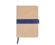 Notitieboek van kurk met PU-magnetische sluitband, A5 kleur marineblauw