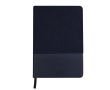 Tweekleurig notitieboek van zacht polyester corduroy en PU, A5 kleur marineblauw