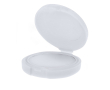 Lippenbalsem in ronde gekleurde verpakking met SPF15 bescherming kleur wit