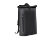 Roll-top rugzak voor laptop van zacht PU 15 inch kleur zwart