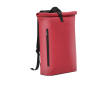 Roll-top rugzak voor laptop van zacht PU 15 inch kleur rood