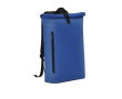 Roll-top rugzak voor laptop van zacht PU 15 inch kleur blauw