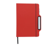 Notitieboek met harde kaft en zijsteun voor de mobiel, blanco pagina's A5 kleur rood