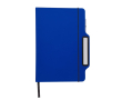 Notitieboek met harde kaft en zijsteun voor de mobiel, blanco pagina's A5 kleur blauw