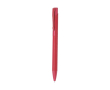 Aluminium pen met drukmechanisme en matte afwerking blauwe inkt kleur rood