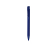 Aluminium pen met drukmechanisme en matte afwerking blauwe inkt kleur marineblauw