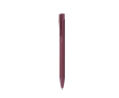 Aluminium pen met drukmechanisme en matte afwerking blauwe inkt kleur bordeaux