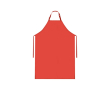 Schort van waterdicht materiaal met bijpassende linten, 320 g/m² kleur rood
