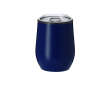 Roestvrijstalen thermobeker met transparant deksel, 330 ml kleur marineblauw