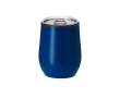 Roestvrijstalen thermobeker met transparant deksel, 330 ml kleur blauw