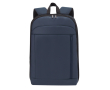 Uitbreidbare rugzak voor laptop van PU en polyester 15 inch kleur marineblauw