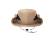 Safari-stijl polyester hoed met verstelbaar trekkoord kleur khaki