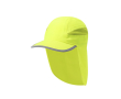 Fluorescerende verstelbare en ademende pet met achterflap kleur neon geel